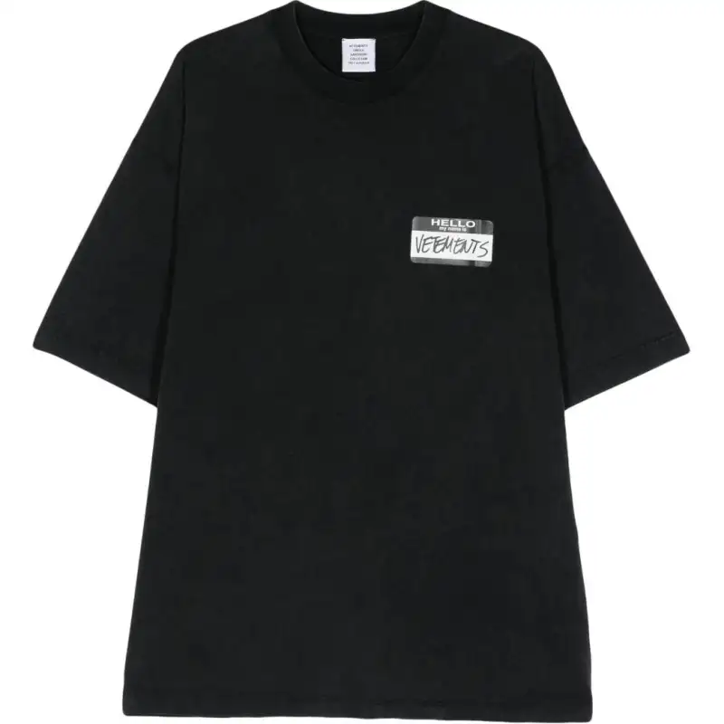 Vetements Logo Printed Crewneck T Shirt
