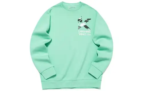 ANTA Sweatshirts Men's Fairy Tale Green Crew Neck Moderate Regular