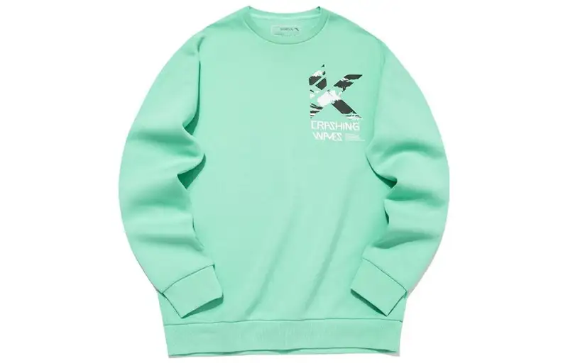 ANTA Sweatshirts Men's Fairy Tale Green Crew Neck Moderate Regular