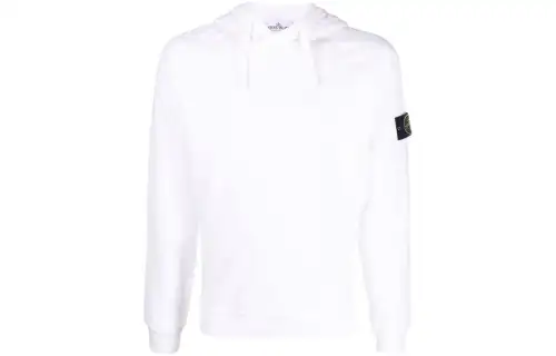 STONE ISLAND Sweatshirts Men's White Hooded Moderate Regular
