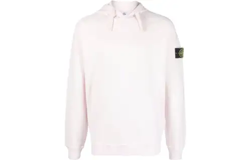 STONE ISLAND Sweatshirts Men's Pink Hooded Moderate Regular
