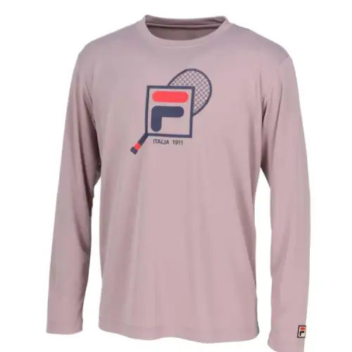 FILA T Shirts Men's Beige Crew Neck Moderate