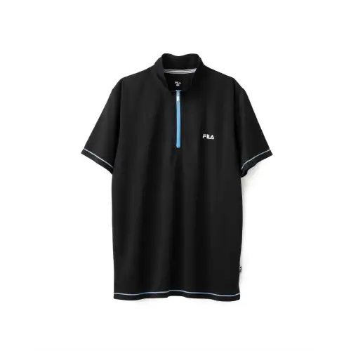 FILA T Shirts Unisex Black Stand Collar Moderate