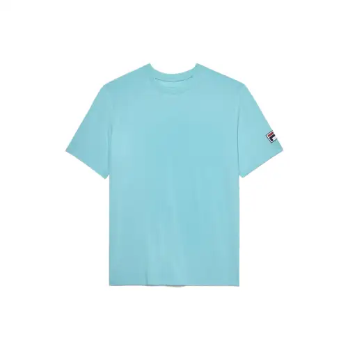 FILA T Shirts Men's Blue Crew Neck Moderate Straight Fit