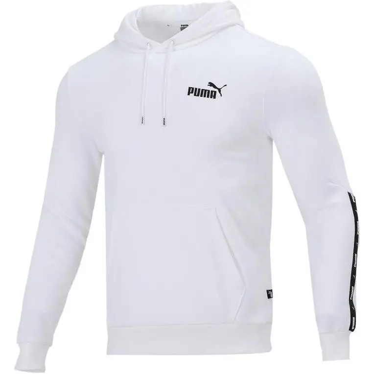 PUMA Sweatshirts Men's White Hooded Moderate Regular