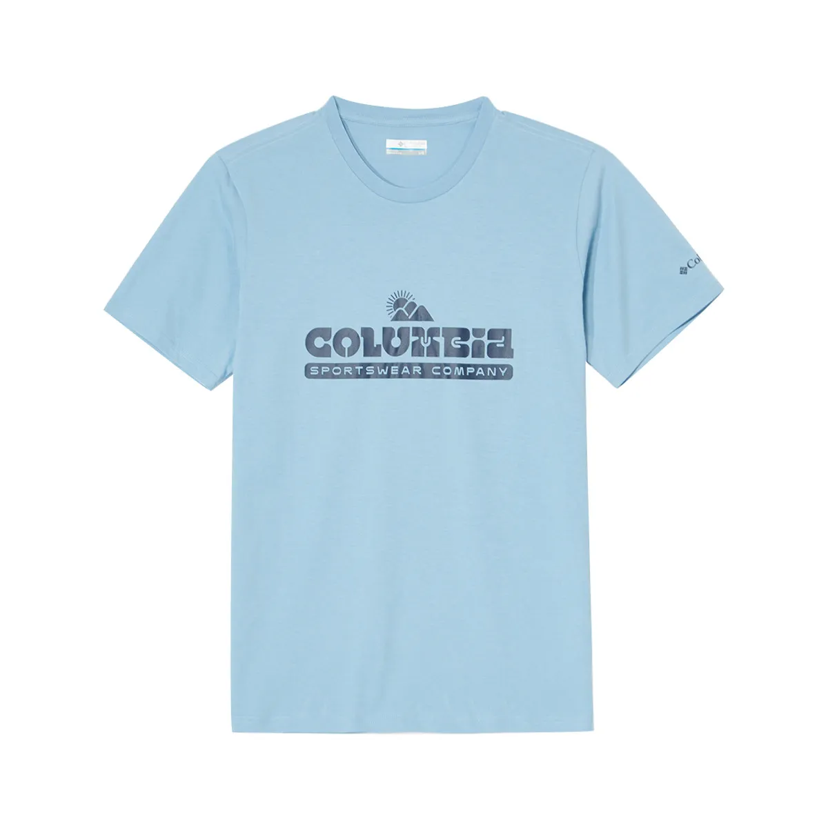Columbia T-Shirts Unisex Blue Crew Neck Moderate Straight Fit