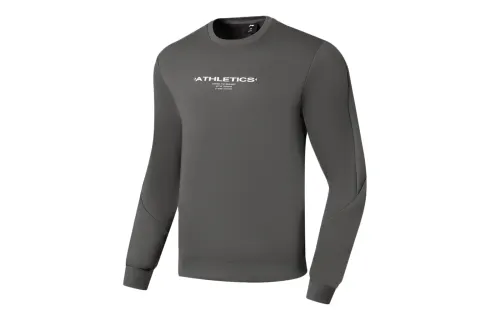 Li Ning Training Series Sweatshirts Men's Road Gray Crew Neck Moderate Regular