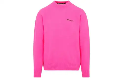 Palm Angels logo-embroidered wool-blend jumper
