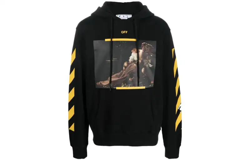 OFF-WHITE Caravaggio print hooded sweatshirt