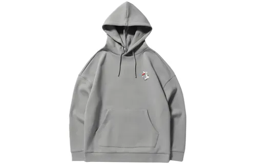 Li Ning Sports Fashion Collection Sweatshirts Men's Gray Hooded Moderate Regular