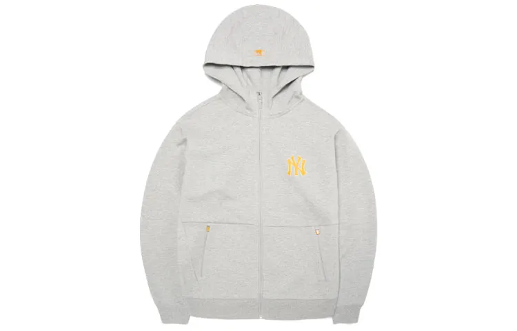 MLB Basic Logo Sweatshirts Unisex Gray Hooded Moderate Straight Fit