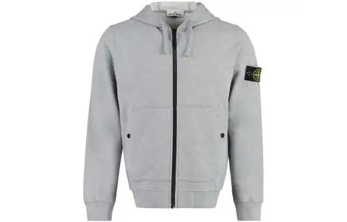 STONE ISLAND Logo Patch Zipped Hoodie