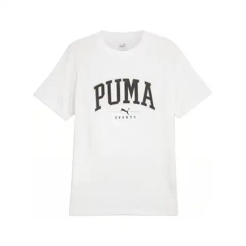 PUMA Squad T Shirts Men's White Crew Neck Moderate Straight Fit