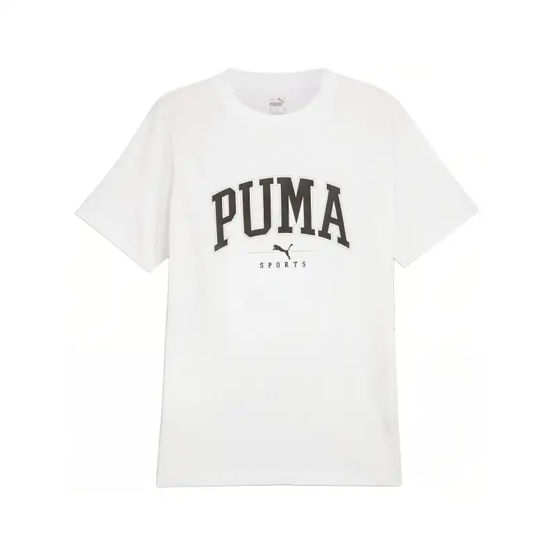 PUMA Squad T Shirts Men's White Crew Neck Moderate Straight Fit