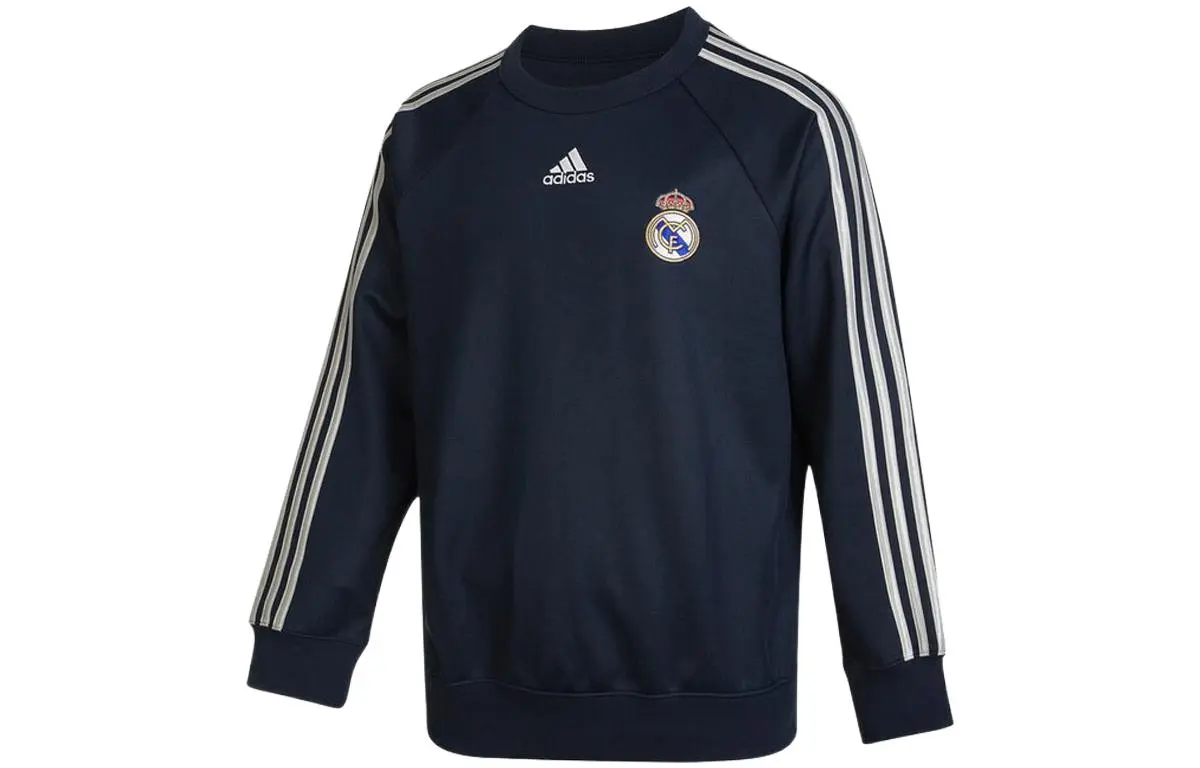 Adidas Sweatshirts Men's Blue Crew Neck Moderate Regular
