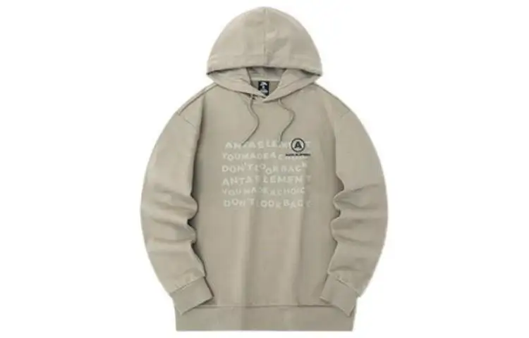 ANTA Life Collection Sweatshirts Unisex Withered Wood Brown Hooded Moderate Regular
