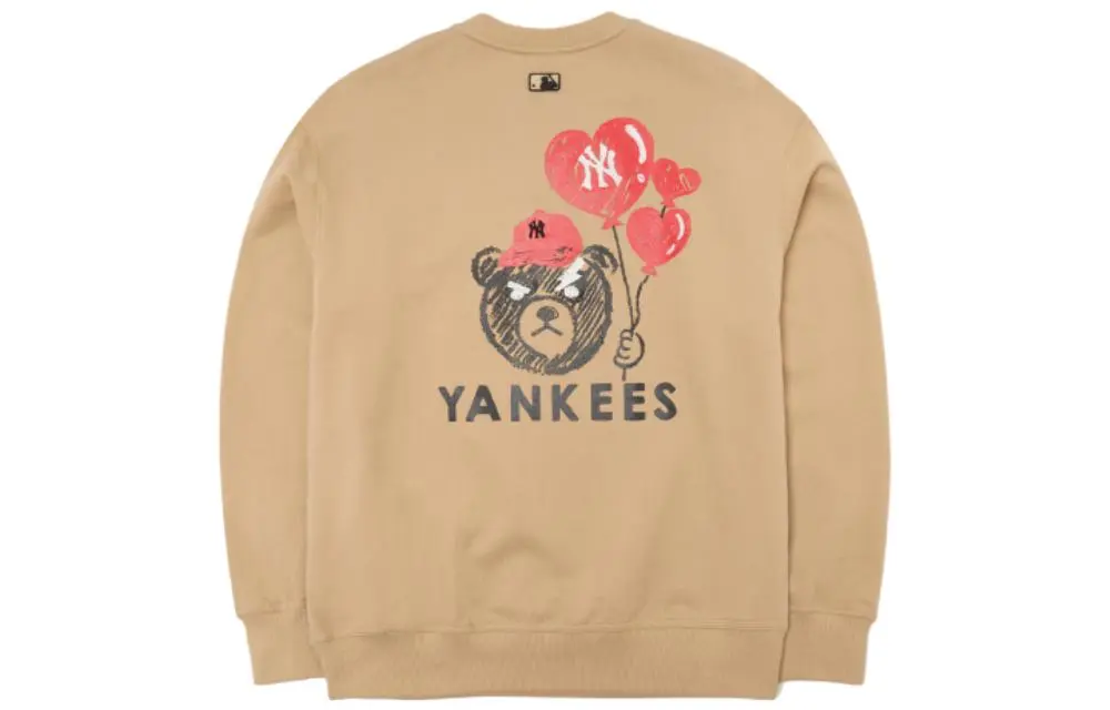 MLB New York Yankees Sweatshirts Unisex Beige Crew Neck Moderate Other