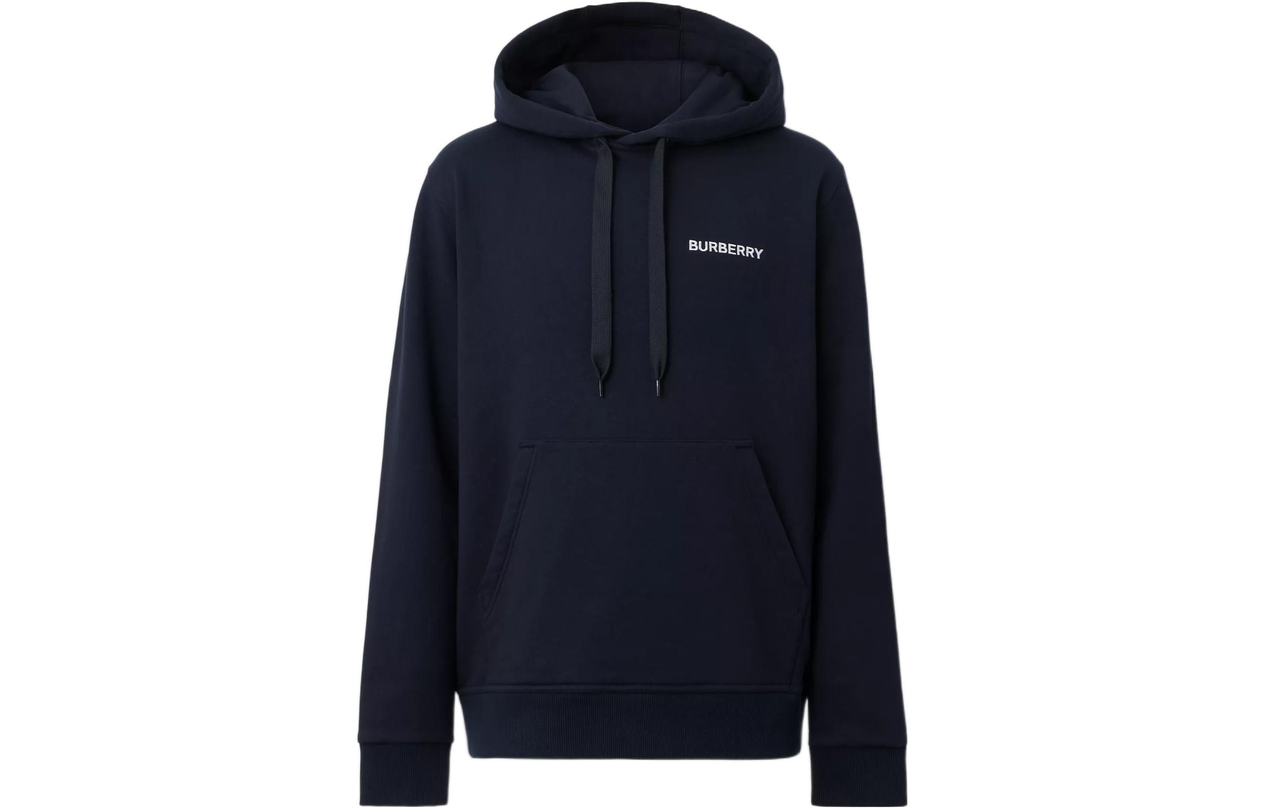 Burberry Topstitched Monogram Motif Cotton Oversized Hoodie