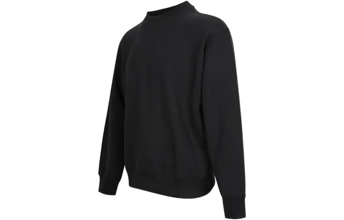 Adidas Sweatshirts Men's Black Crew Neck Moderate Regular