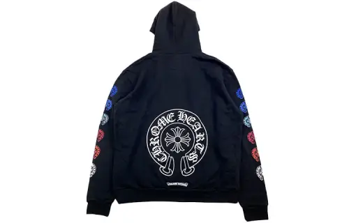 Chrome Hearts Sweatshirts Men's Black Hooded Moderate Regular