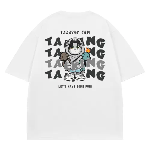 TALKING TOM T Shirts Unisex Crew Neck Moderate Straight Fit