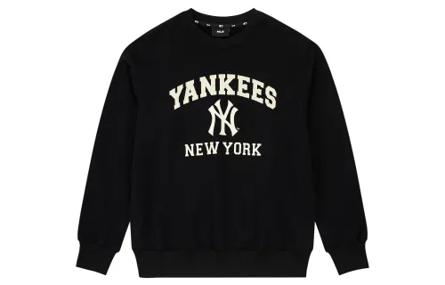 MLB New York Yankees Sweatshirts Unisex Black Crew Neck Moderate Other