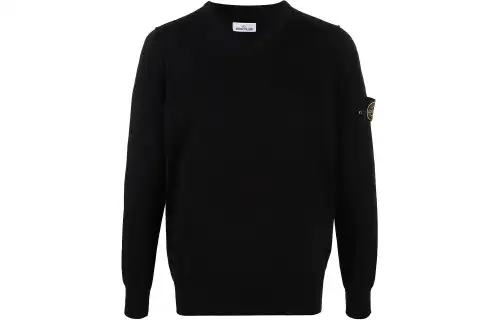 STONE ISLAND Sweatshirts Men's Black V Neck Moderate Other