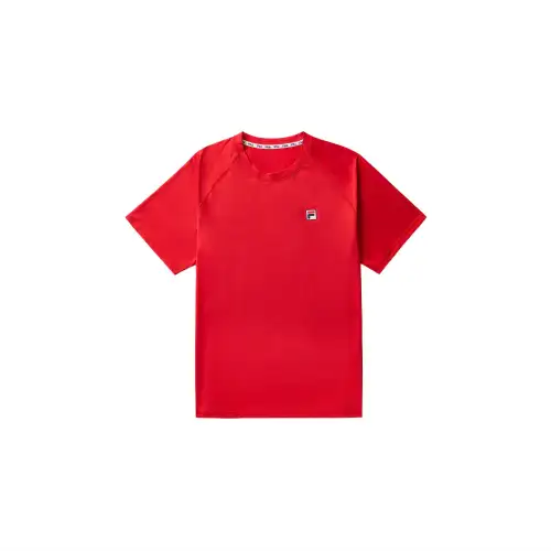 FILA T Shirts Men's Red 622 Crew Neck Moderate Straight Fit