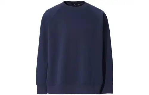 UNIQLO X JIL SANDER Jil Sander Sweatshirts Men's Navy Blue Crew Neck Moderate Regular
