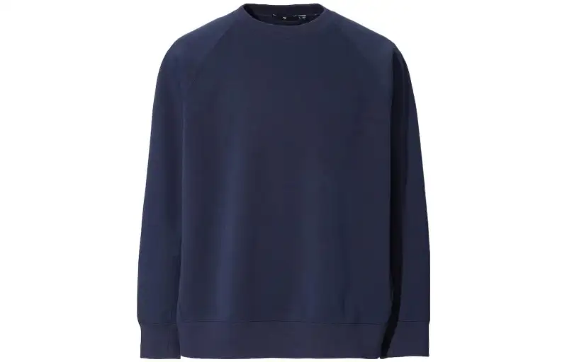 UNIQLO X JIL SANDER Jil Sander Sweatshirts Men's Navy Blue Crew Neck Moderate Regular