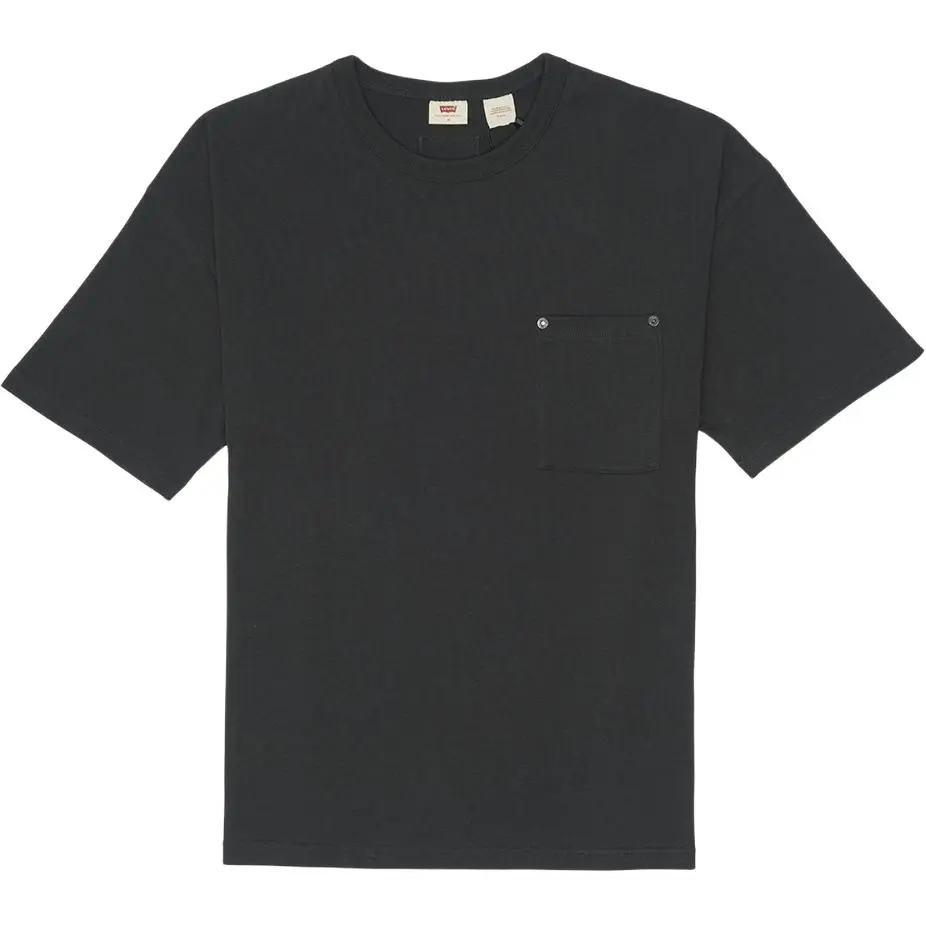 Levi's T-Shirts Men's Black Crew Neck Moderate Straight Fit