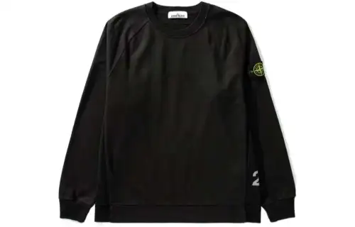 STONE ISLAND Stone Island 40Th Anniversary Collection Sweatshirts Men's Black Crew Neck Moderate Regular