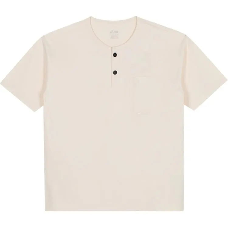 ASICS T-Shirts Unisex Ecru Crew Neck Moderate Straight Fit
