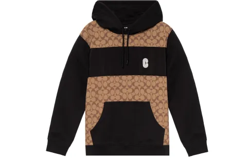 COACH Men Signature Hoodie Brown