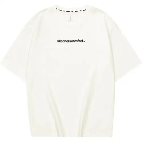 Skechers Sports Life Collection T Shirt Unisex Marshmallow White
