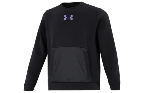 Under Armour Summit Sweatshirts Men's Black Crew Neck Moderate Regular