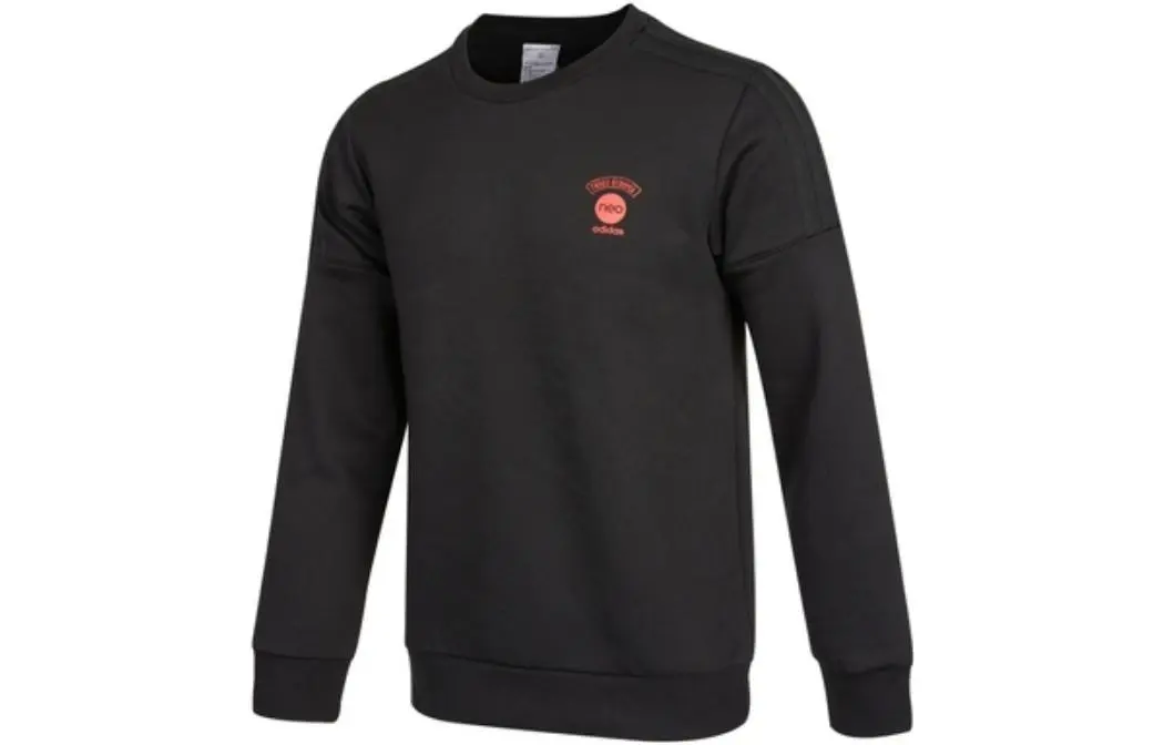 Adidas Sweatshirts Unisex Black Crew Neck Moderate Straight Fit