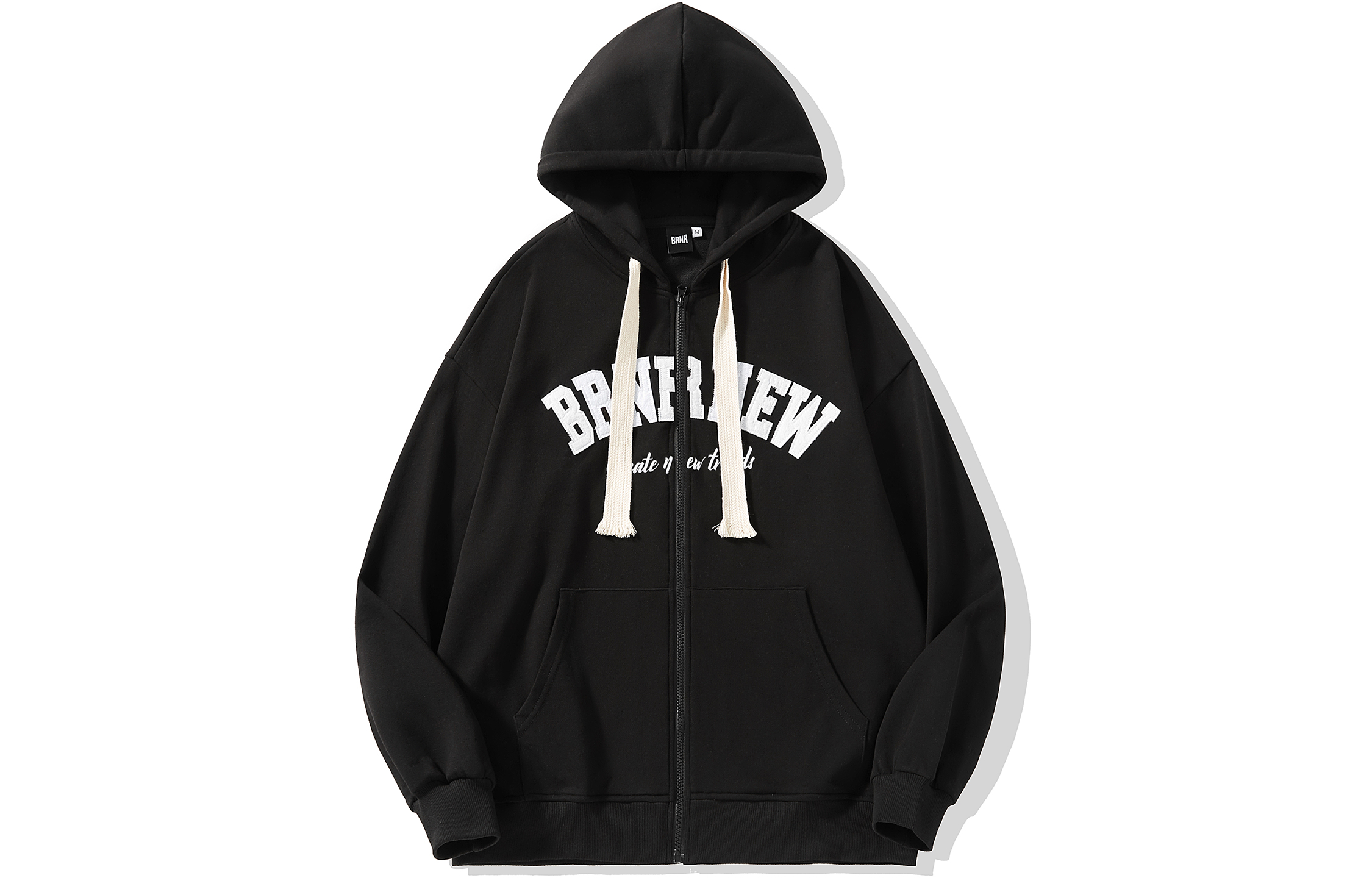 BRNR Колледж винтаж Американский контраст слово Свободная мать для отдыха кардиган капюшон куртка толстовка мужские и женские фасон унисекс