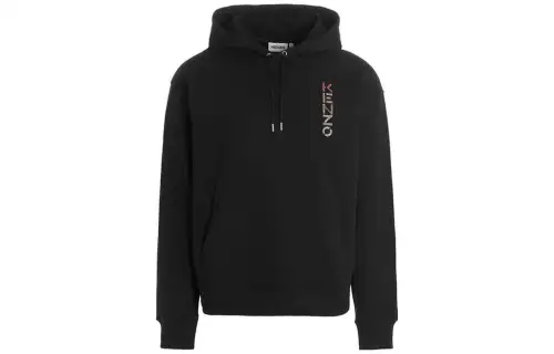 KENZO Sweatshirts Men's Black Hooded Moderate Regular