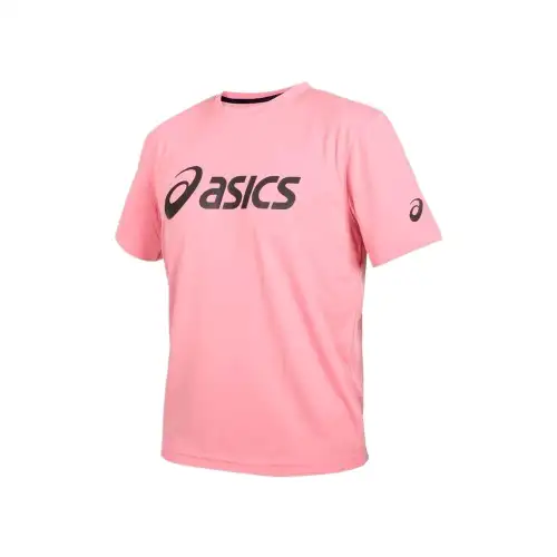 ASICS T Shirts Unisex Pink Crew Neck