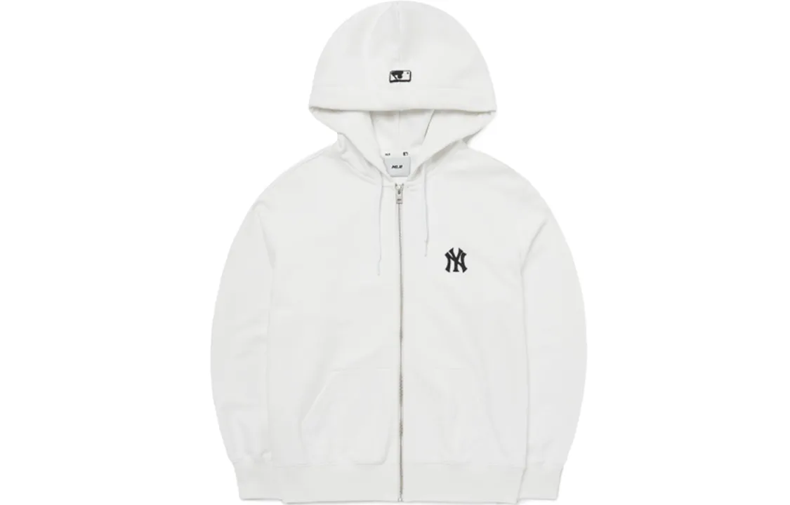 MLB New York Yankees Sweatshirts Unisex White Hooded (Non-detachable) Moderate
