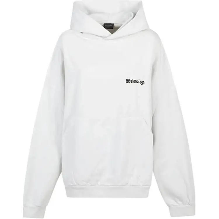 Balenciaga Logo Embroidered Hoodie