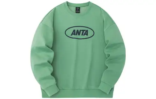 ANTA Life Collection Sweatshirts Unisex Phantom Green Crew Neck Thickened Regular