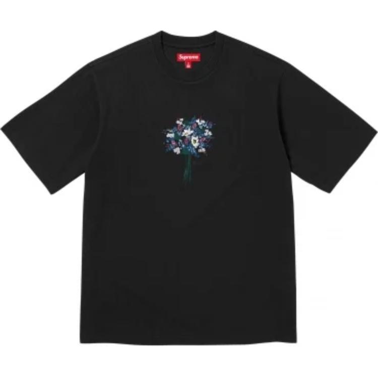 Футболка Supreme SS24 WEEK12 BOUQUET S/S TOP (черная)
