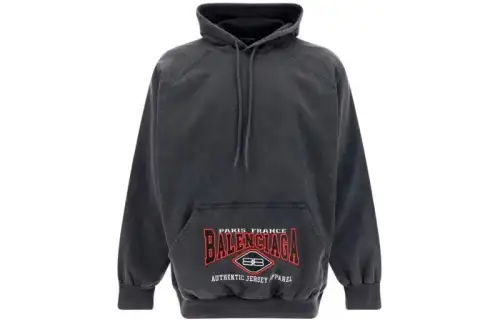 Balenciaga Embroidered Bb Authentic Jersey Apparel Oversized Hoodie