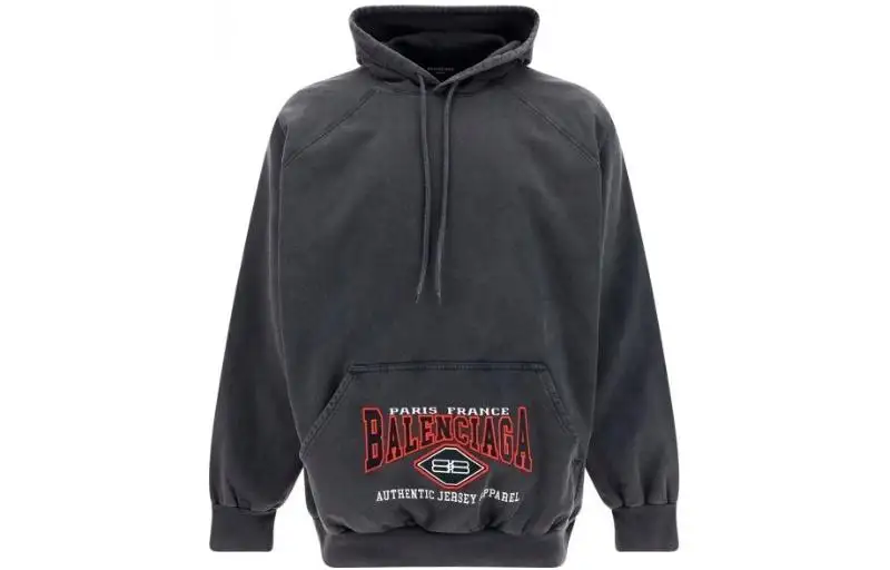Balenciaga Embroidered Bb Authentic Jersey Apparel Oversized Hoodie