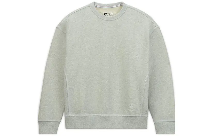 Converse FW23 Sweatshirts Unisex Light Gray Crew Neck Moderate Straight Fit