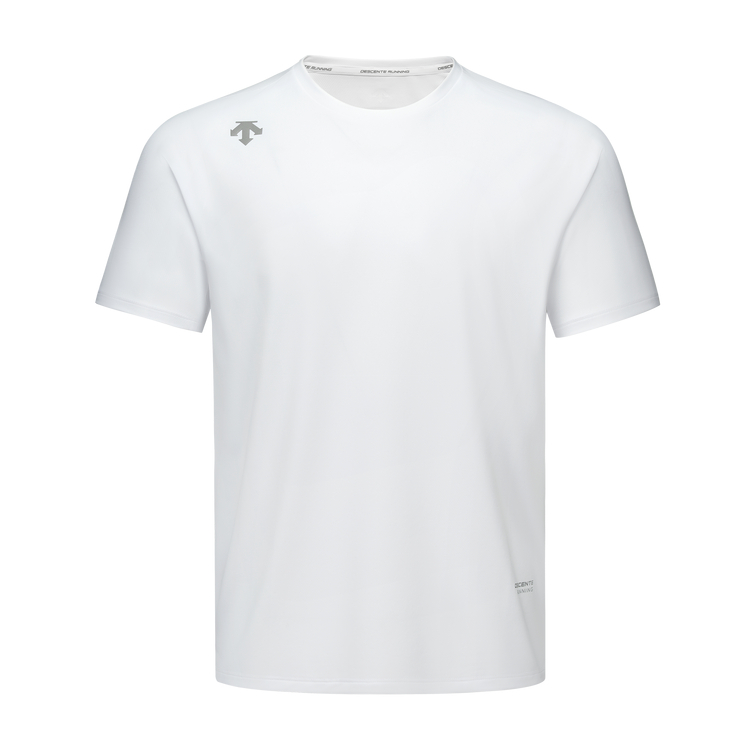 DESCENTE Running T Shirts Men’s Crew Neck Moderate Straight Fit