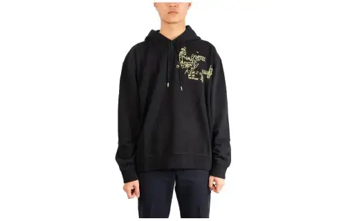 KENZO Sweatshirts Men's Black Hooded Non Detachable Moderate