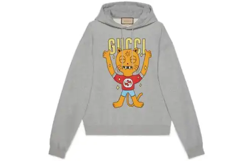 【Previous Season】cartoon-print slogan-print hoodie